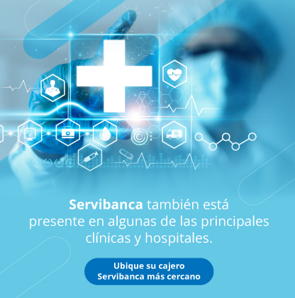 Servibanca también está presente en algunas de las principales clínicas y hospitales.